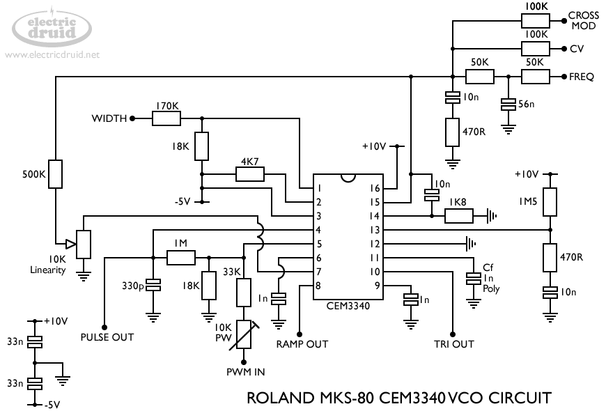 Roland MKS-80 CEM3340 VCO